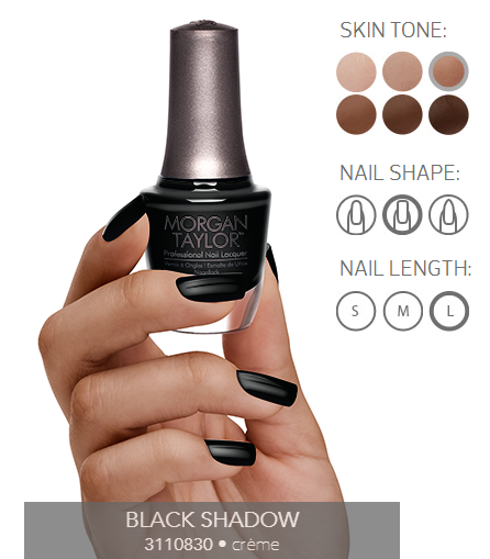 Morgan Taylor Nail Polish - 3110830  - Black Shadow