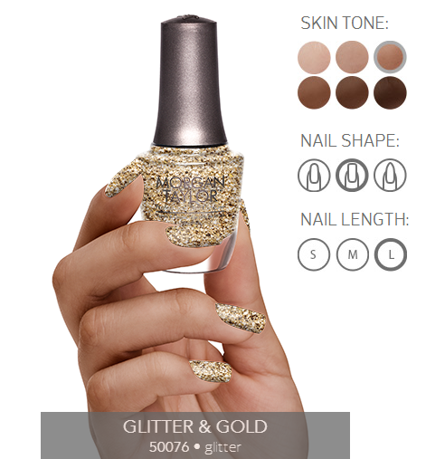 Morgan Taylor Nail Polish - 50076  - Glitter & Gold