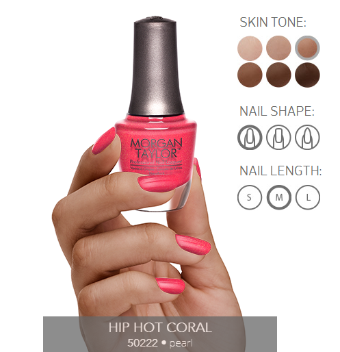 Morgan Taylor Nail Polish - 50222  - Hip Hot Coral