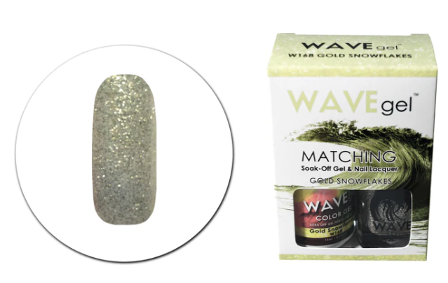 Wave Gel Duo - W168 - Gold Snowflakes